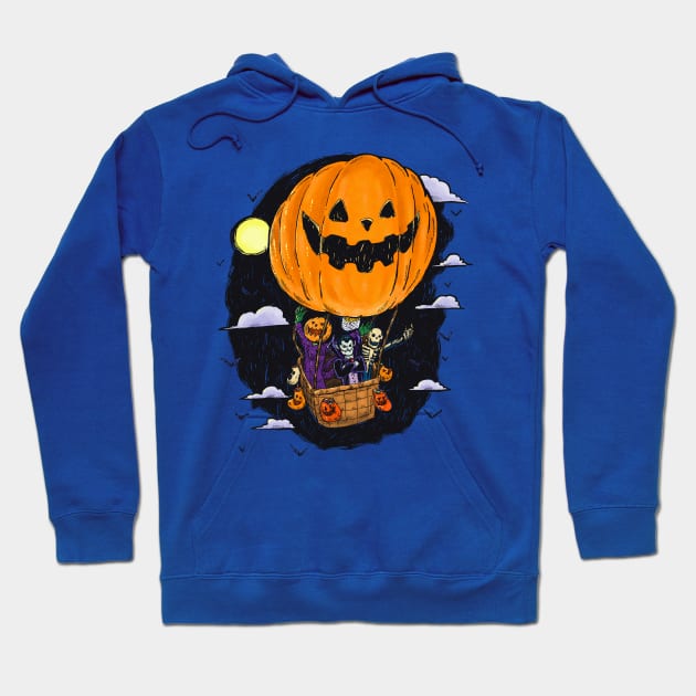 Pumpkin Hot Air Balloon Hoodie by nickv47